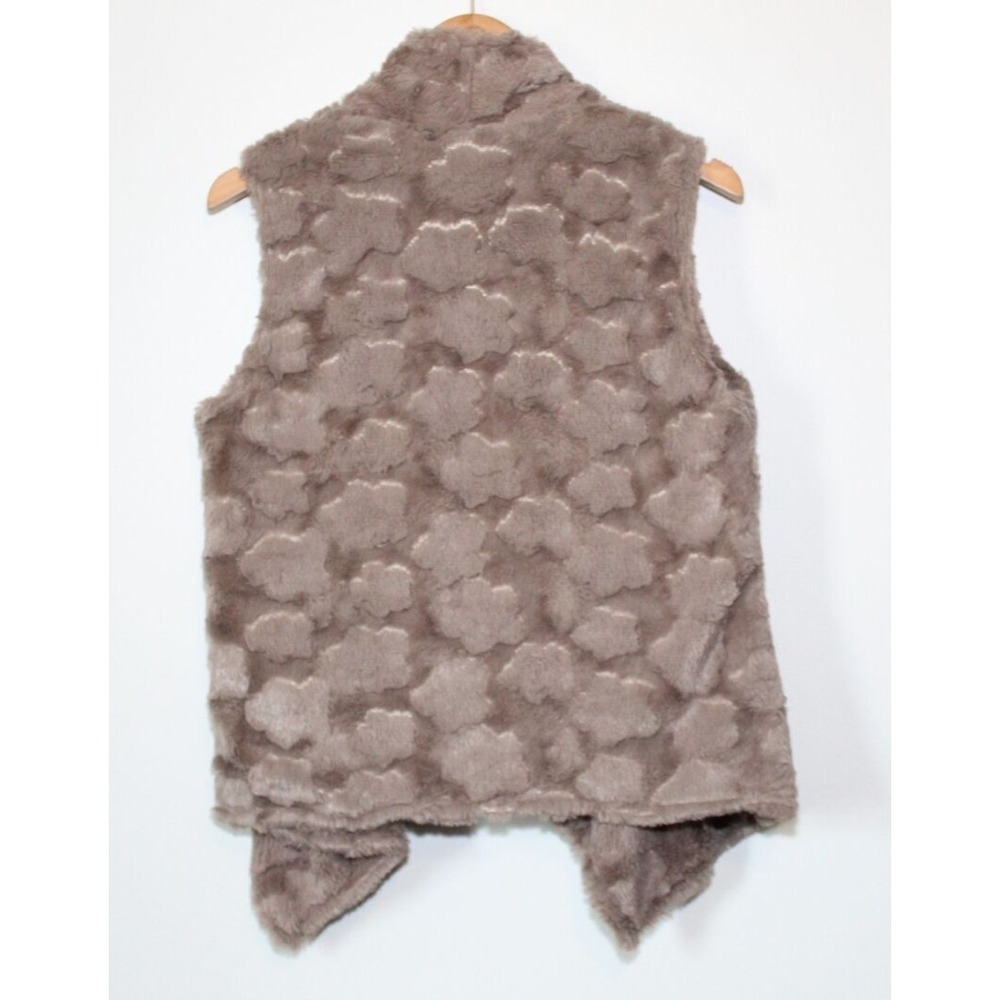Elevenes x Anthropologie Pelage Faux Fur Open Front Vest Brown Anthro Small - Picture 9 of 12